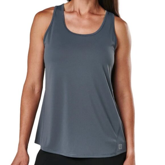5.11 Tactical Women's Margot Tank Charcoal Gray Open Back Reflective Strip Sz XS - Picture 2 of 10